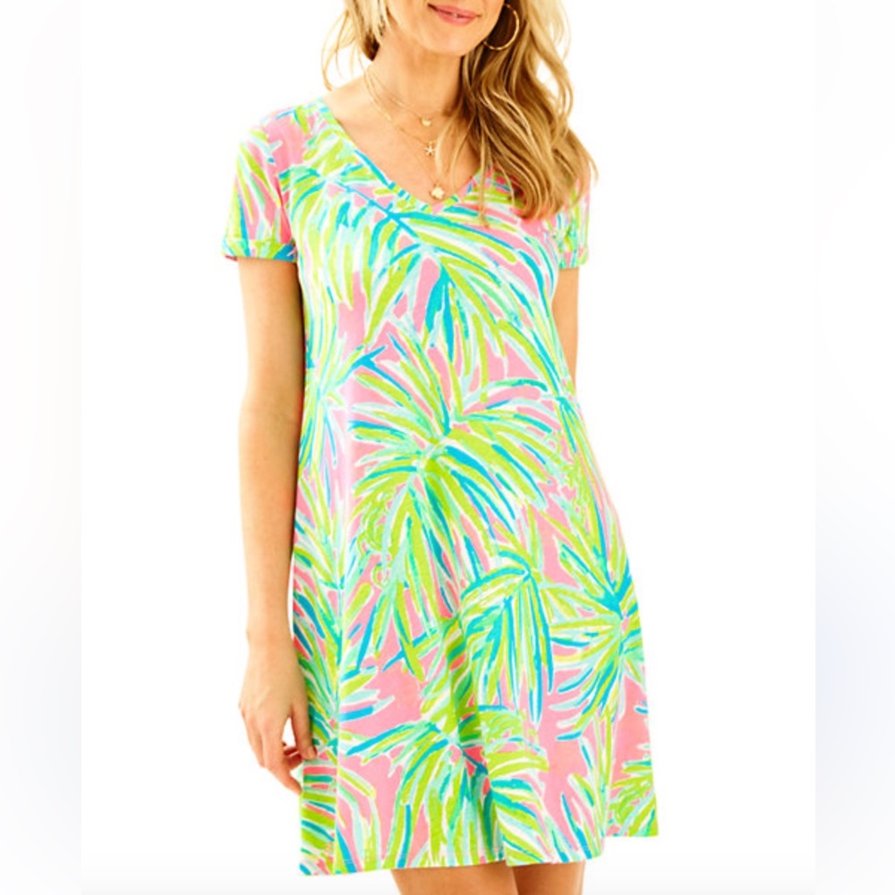 Lilly Pulitzer Tiki Pink Royal Lime Jessica Dress